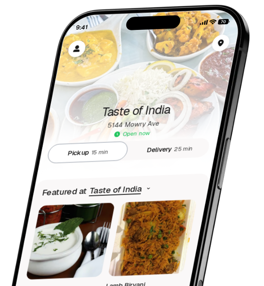 Taste of India app preview
